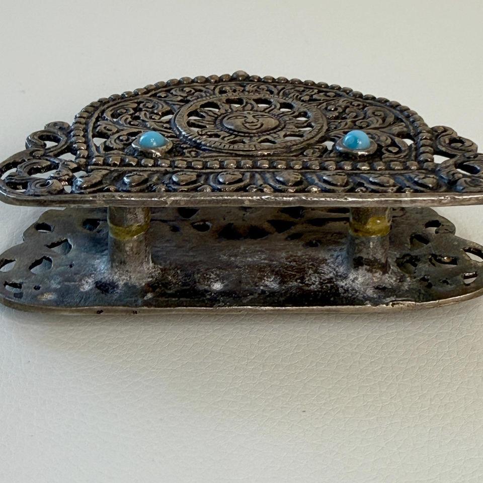 Vintage Metal Sun Face Napkin E0b4 4
