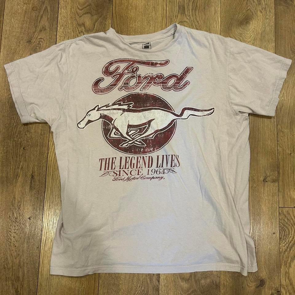 Ford Mustang White T Shirt Size 6f57