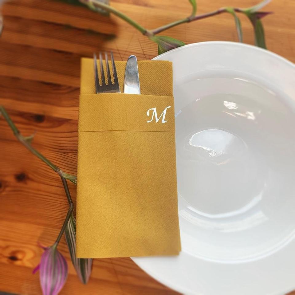 Personalized Monogram Napkins Metallic Print 8