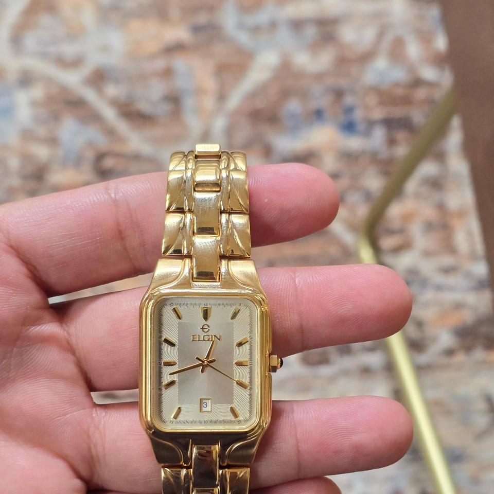 Elgin Gold Tone Watch With 2b2e 3