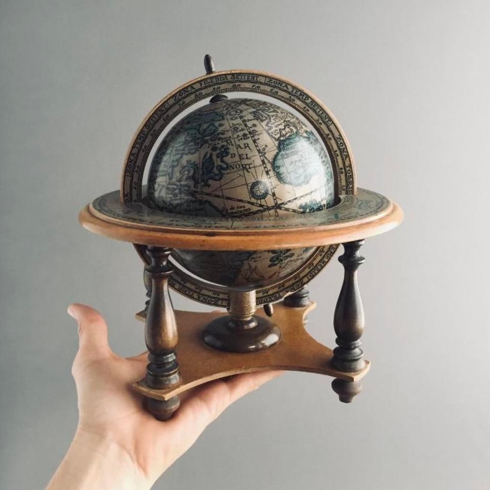 Vintage Italian Armillary World Zodiac