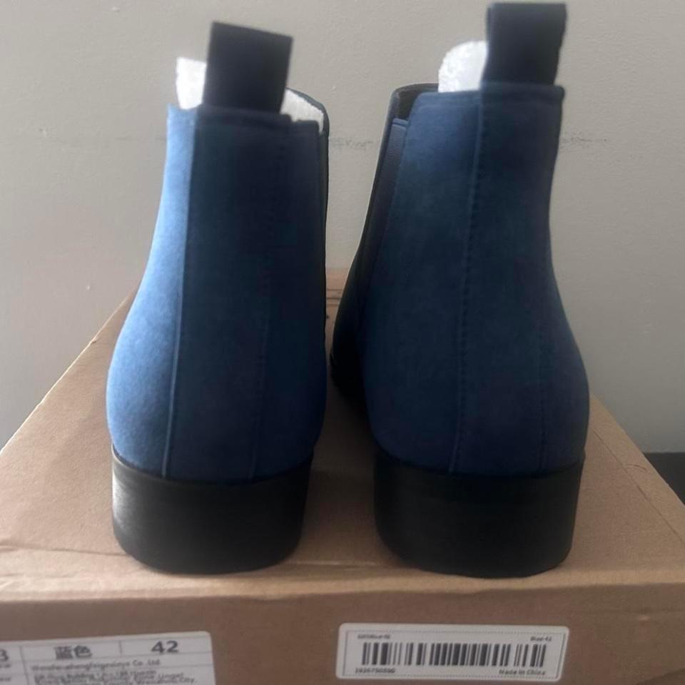 Navy Blue Suede Chelsea Boots F6ea 5