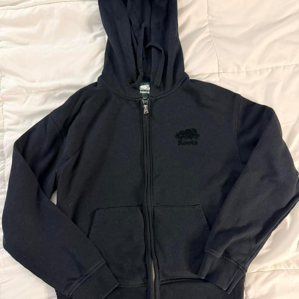 Roots Black Zip Up Hoodie 58b0