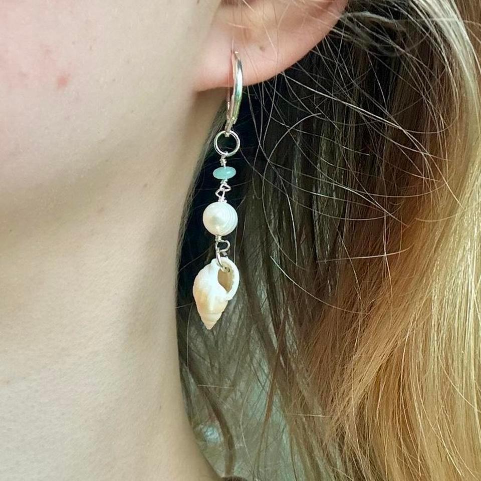 Seashell Earrings With Pearls And Dc71 2