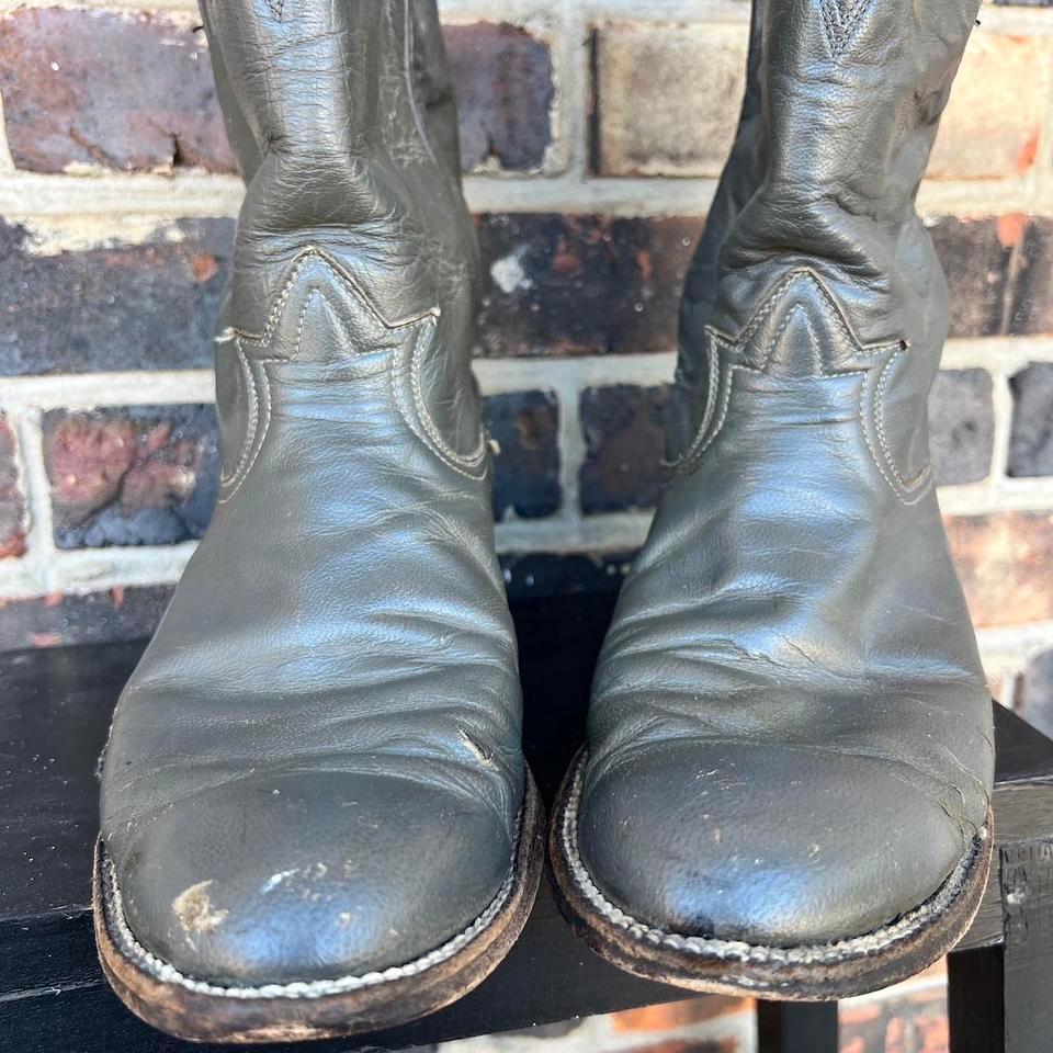 Vintage 80s90s Grey Leather Tony 016c 3