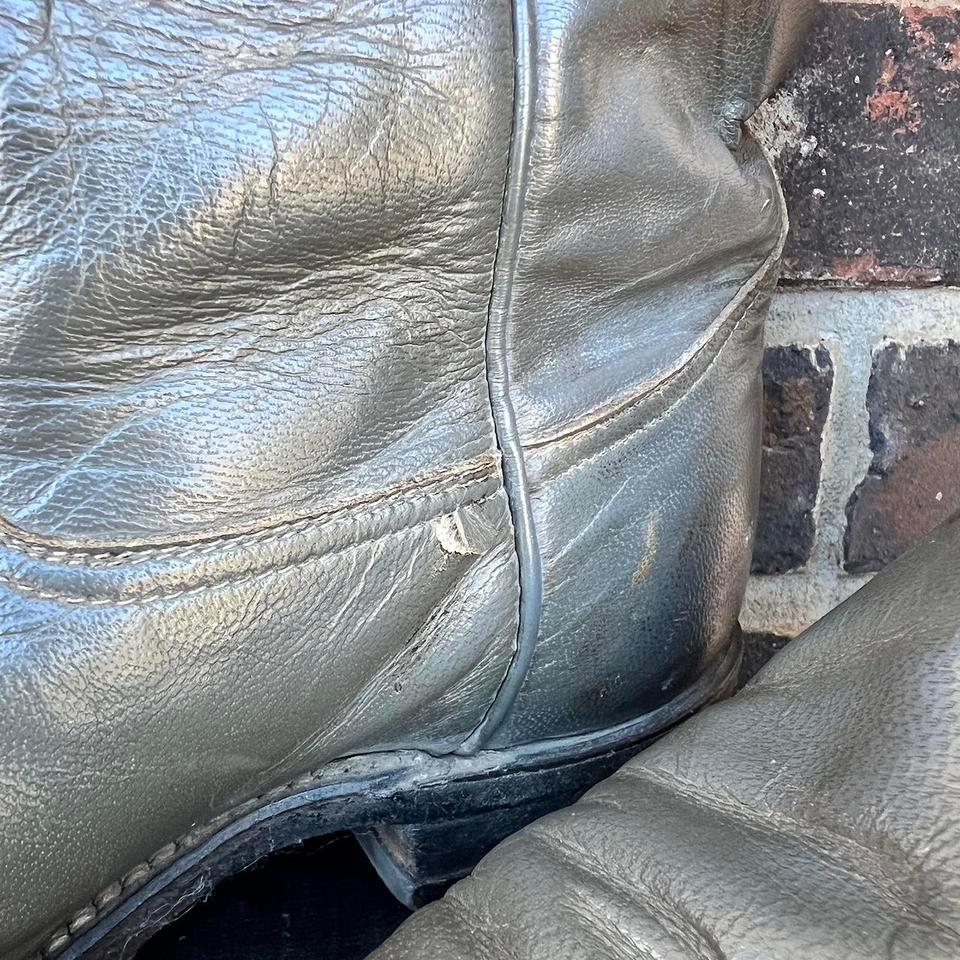 Vintage 80s90s Grey Leather Tony 016c 7