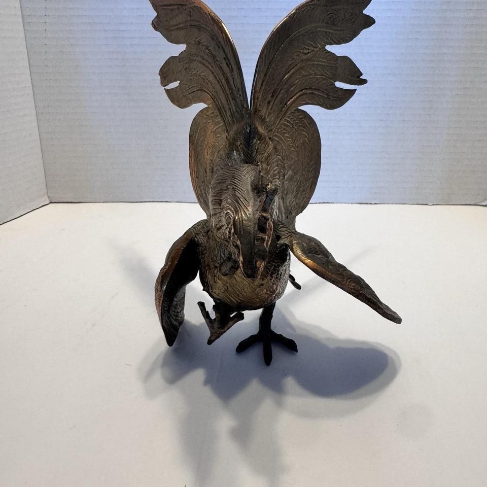 Metal Large Fighting Rooster Sculpture 5