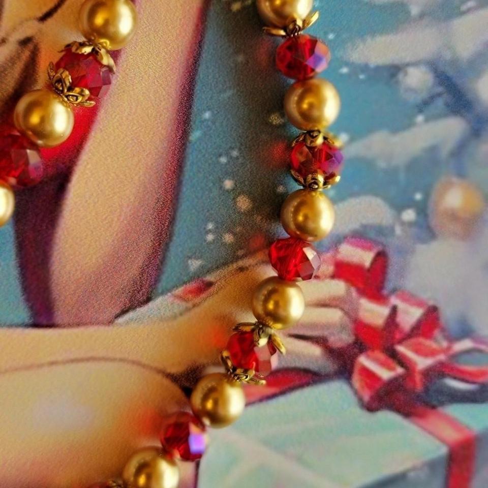 Christmas Pearl And Swarovski Crystal 5