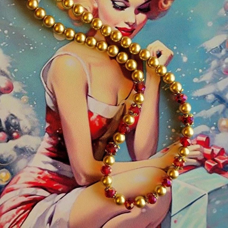 Christmas Pearl And Swarovski Crystal 6