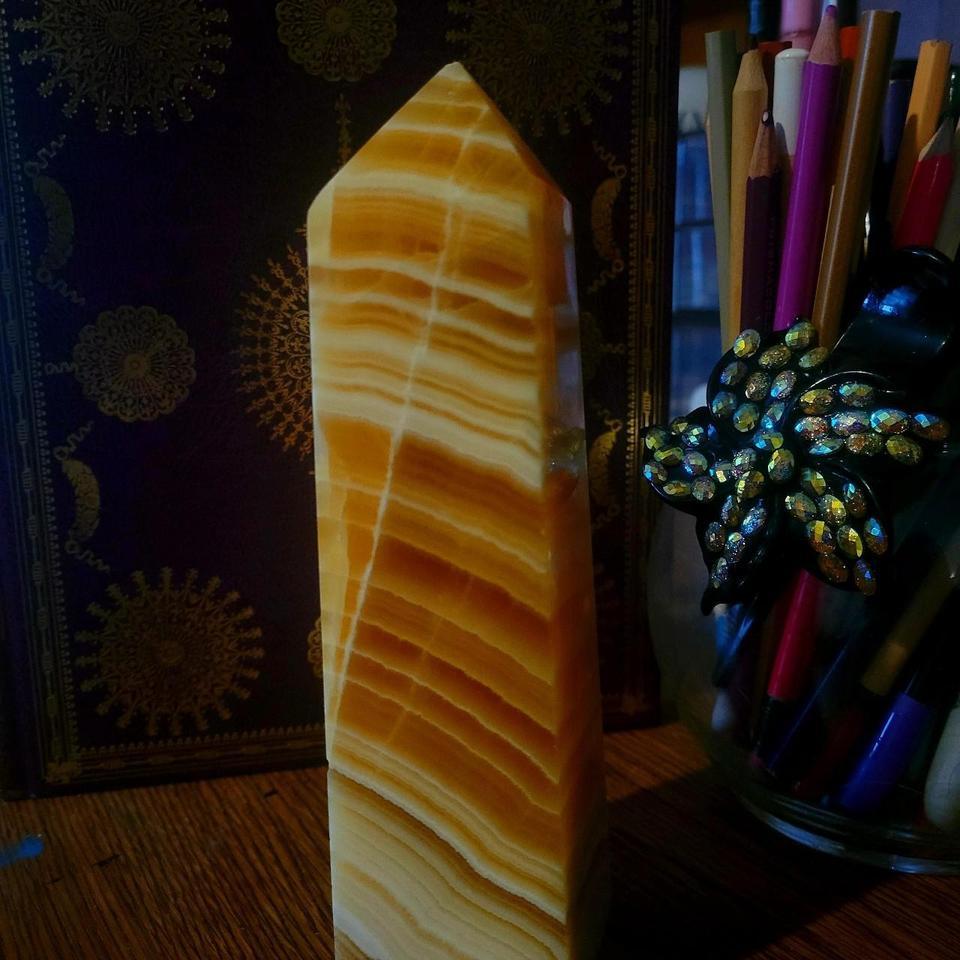Tall Orange Calcite Tower In Cfa7
