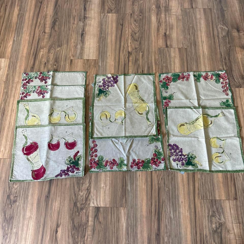 Set Of 4 Vintage Linen 6bad