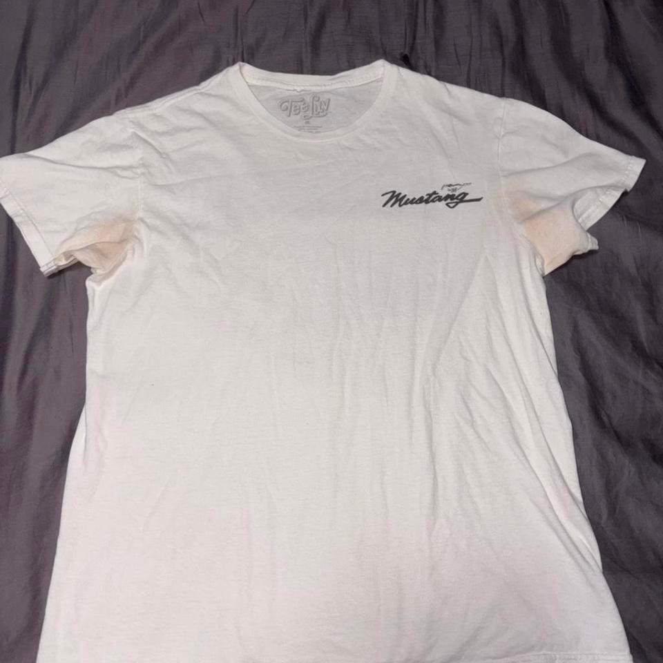White Ford Mustang Tee With 0af1