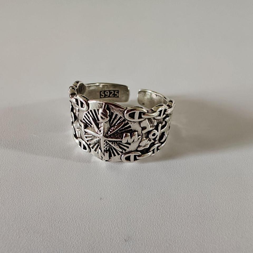 Silvery Punk Rings Cool Open Fb3c 4