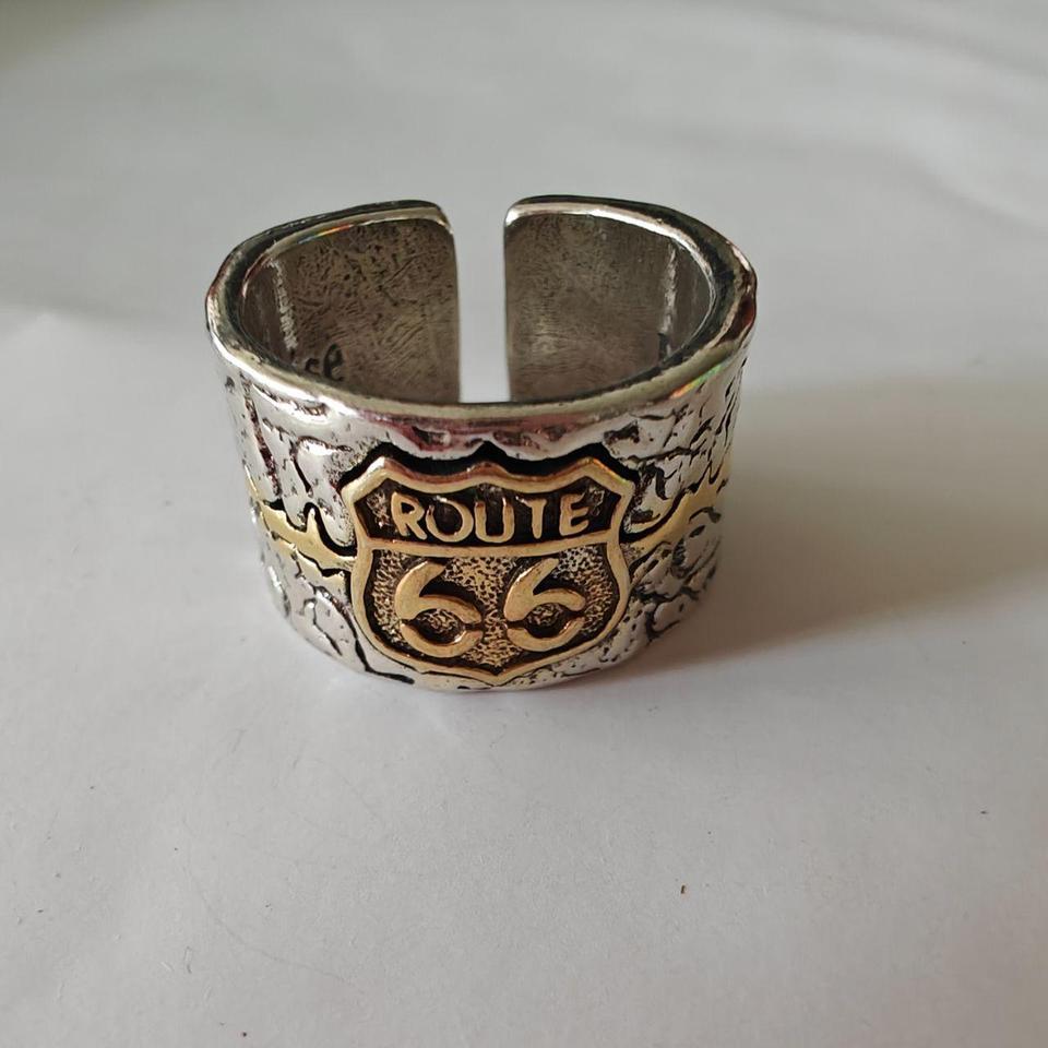 Silvery Punk Rings Cool Open 654a 4