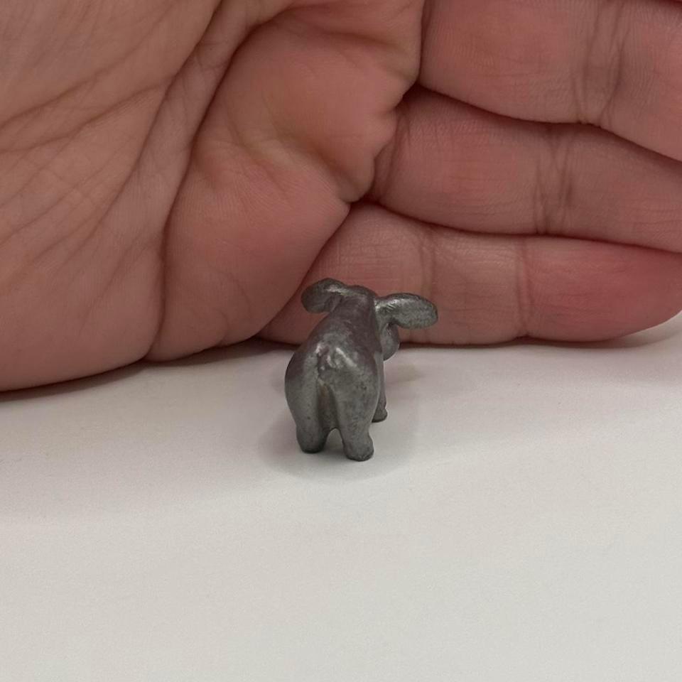 Vintage Unique Pewter Miniature Pig Bd4c 6
