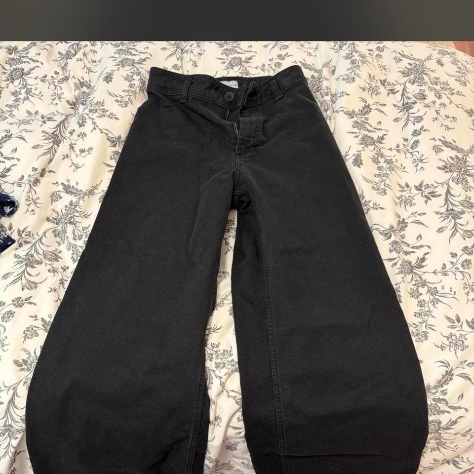 Zara Black Wide Leg Jeans 4f5d