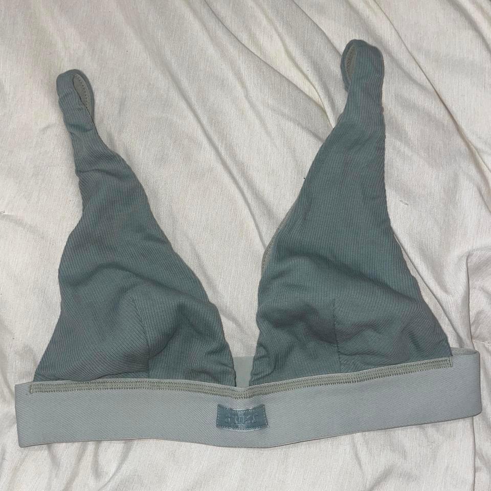 Skims Cotton Rib Plunge Bralette F03c 2