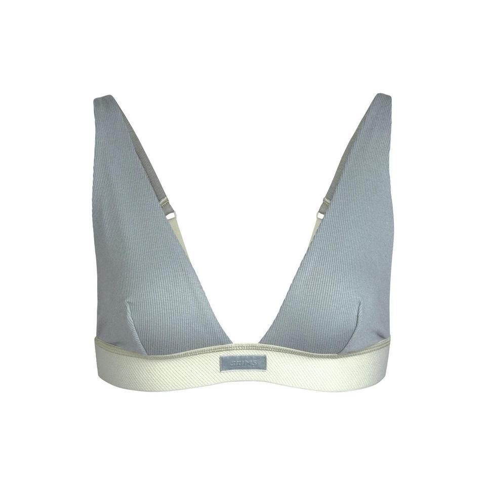Skims Cotton Rib Plunge Bralette F03c