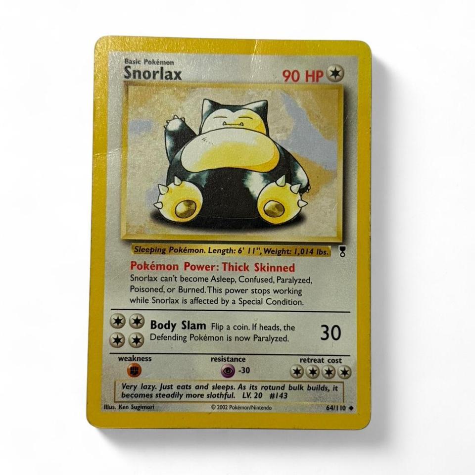 Snorlax Pokemon Card From The