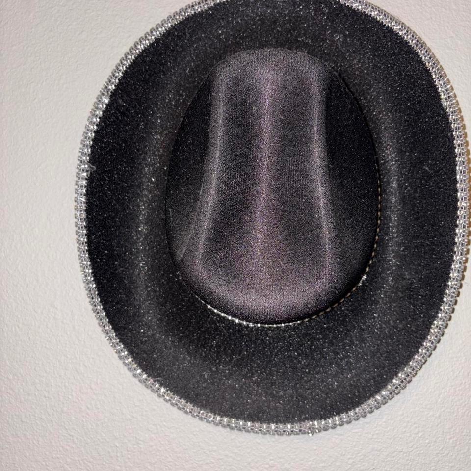 Black Glitter Cowboy Hat With Fe6d