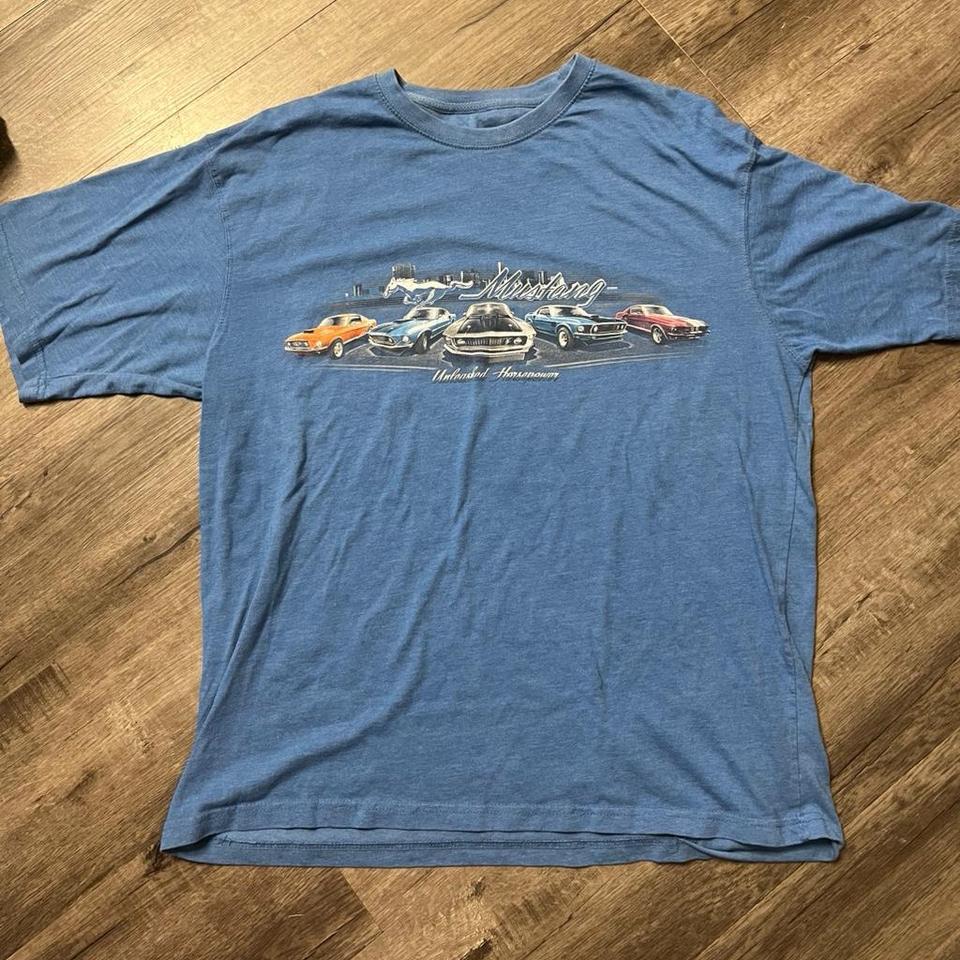 Blue Vintage Ford Mustang T Shirt 1ed1