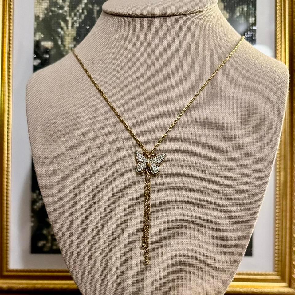1979 Avon Butterfly Lariat Necklace 40f4 2