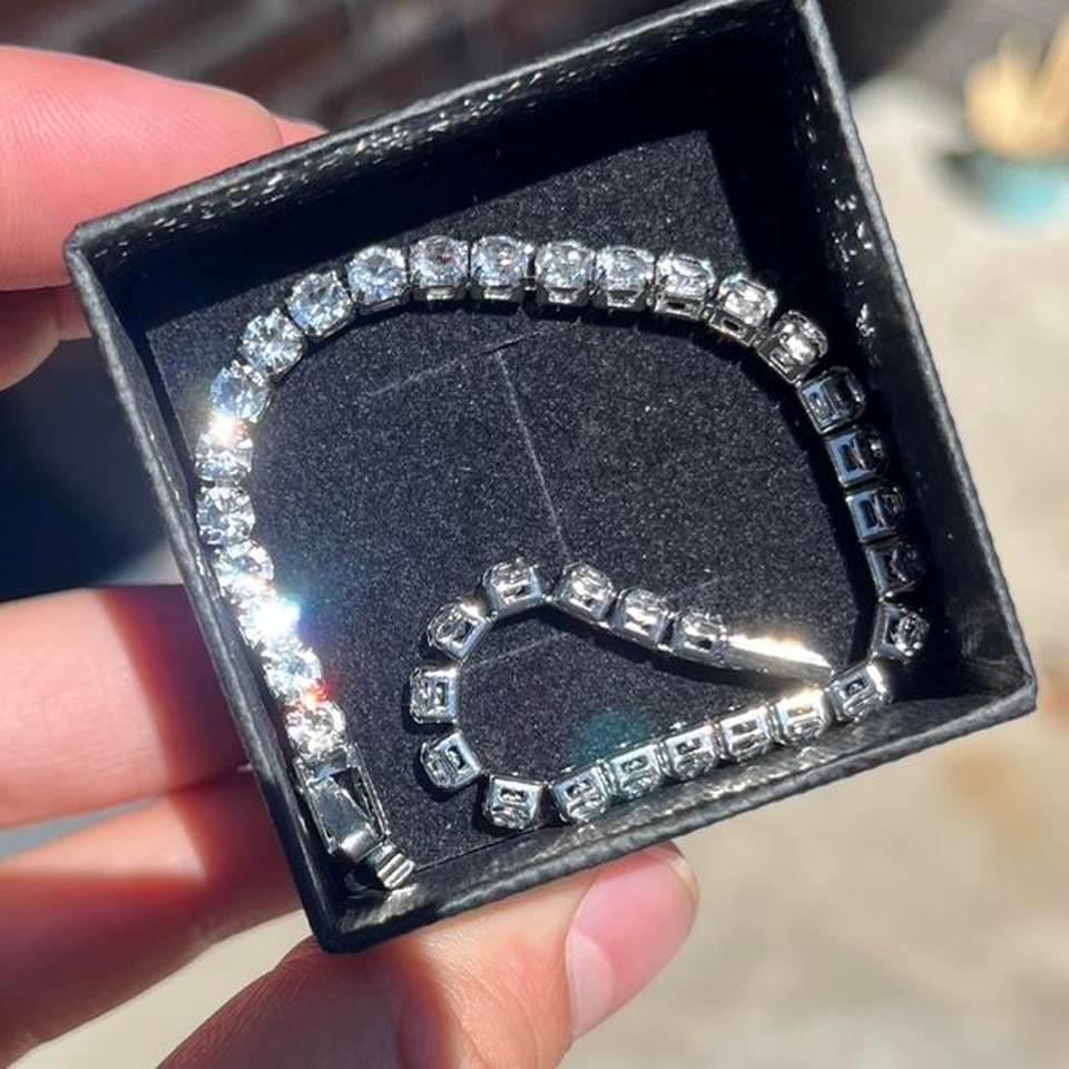 Mens Silver Plated Tennis Chain 2