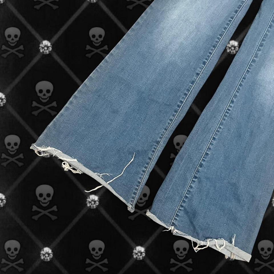 Blue High Rise Flare Jeans 036f 2