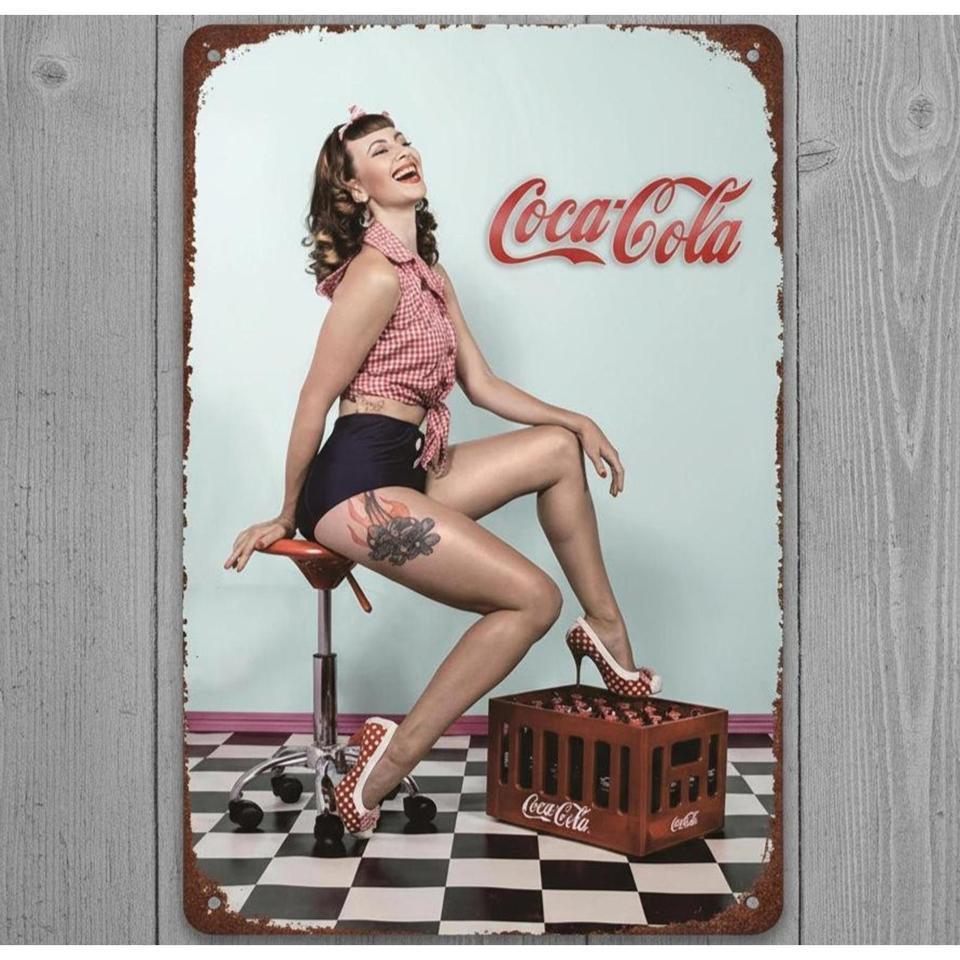 Coca Cola 8 X 12 Vintage 4aff