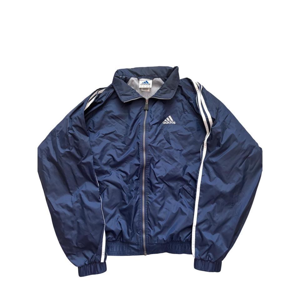 Vintage Adidas Windbreaker Jacket Navy C383
