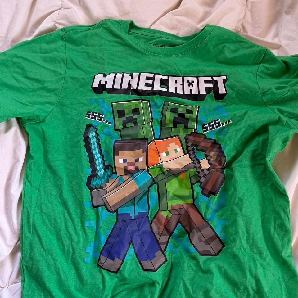 Minecraft Green T Shirt Size Xxl 7919