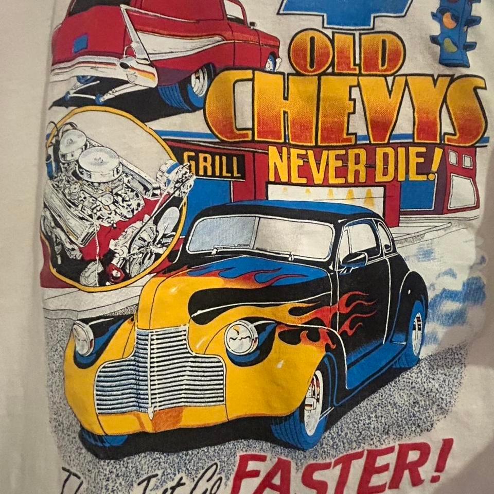 Cream Vintage 90s Chevy Graphic 21dc
