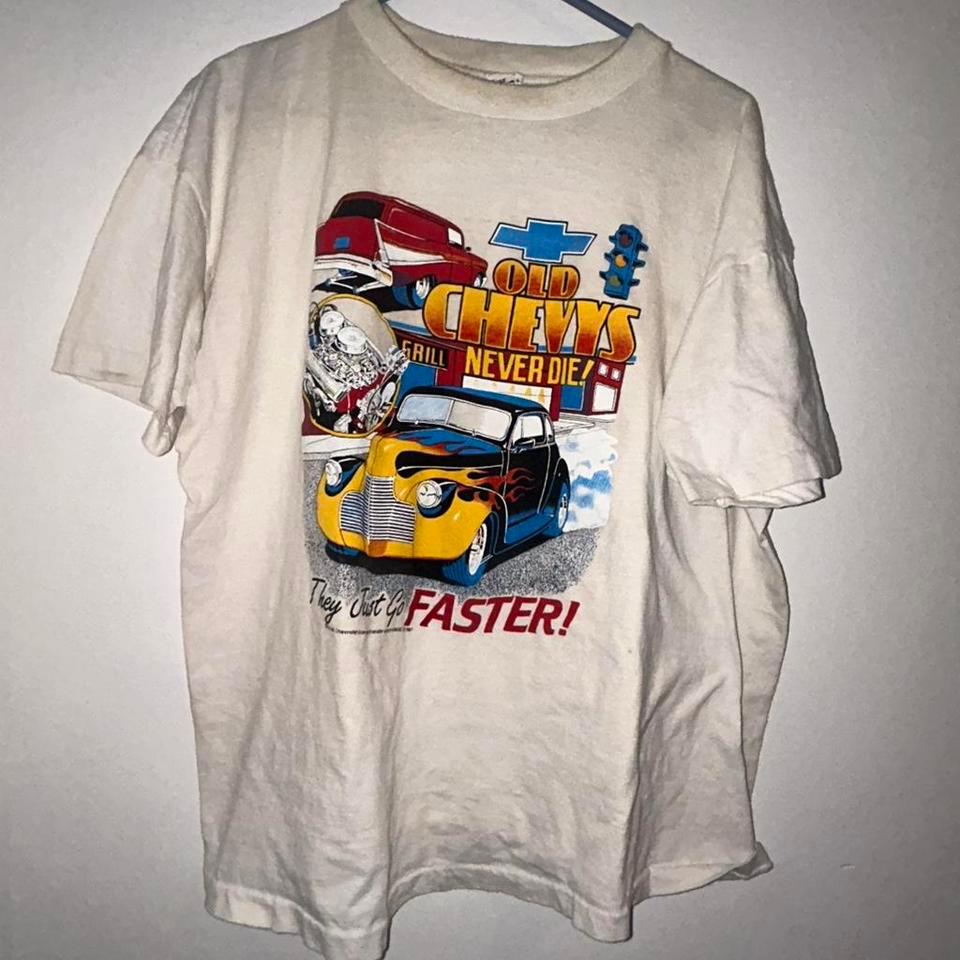 Cream Vintage 90s Chevy Graphic 21dc 2
