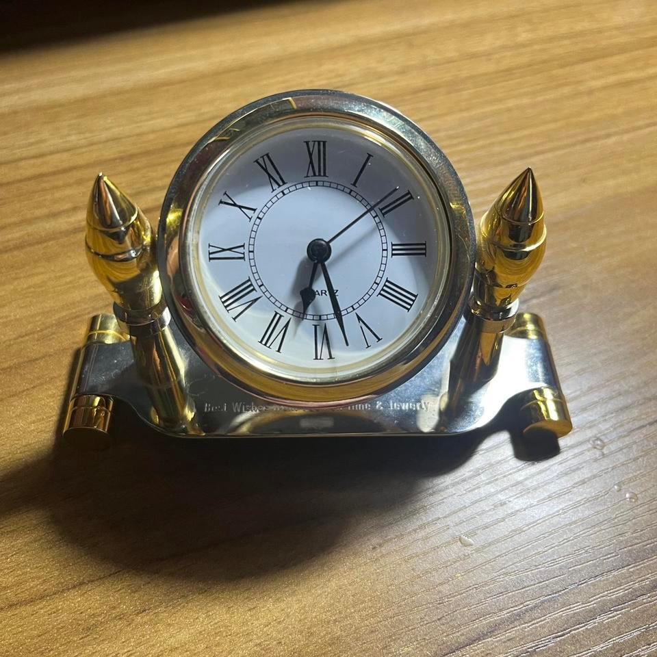 Vintage Gold Desk Clock Clock