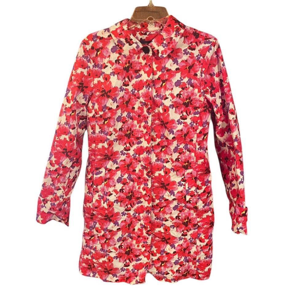 Lands End Floral Rain Jacket