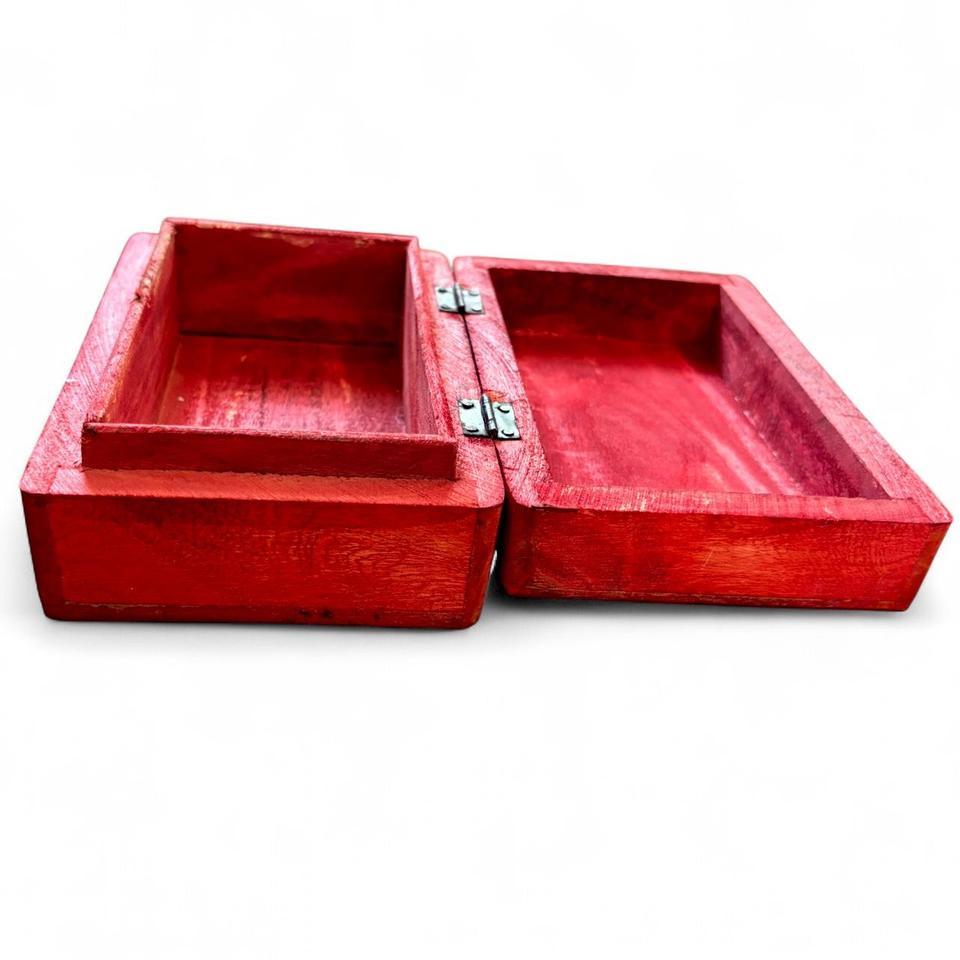 Red Orange Handmade Wooden 17ce 7