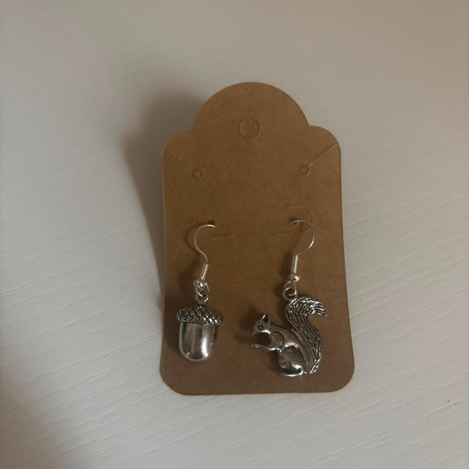Handmade Squirrel And Acorn Earrings