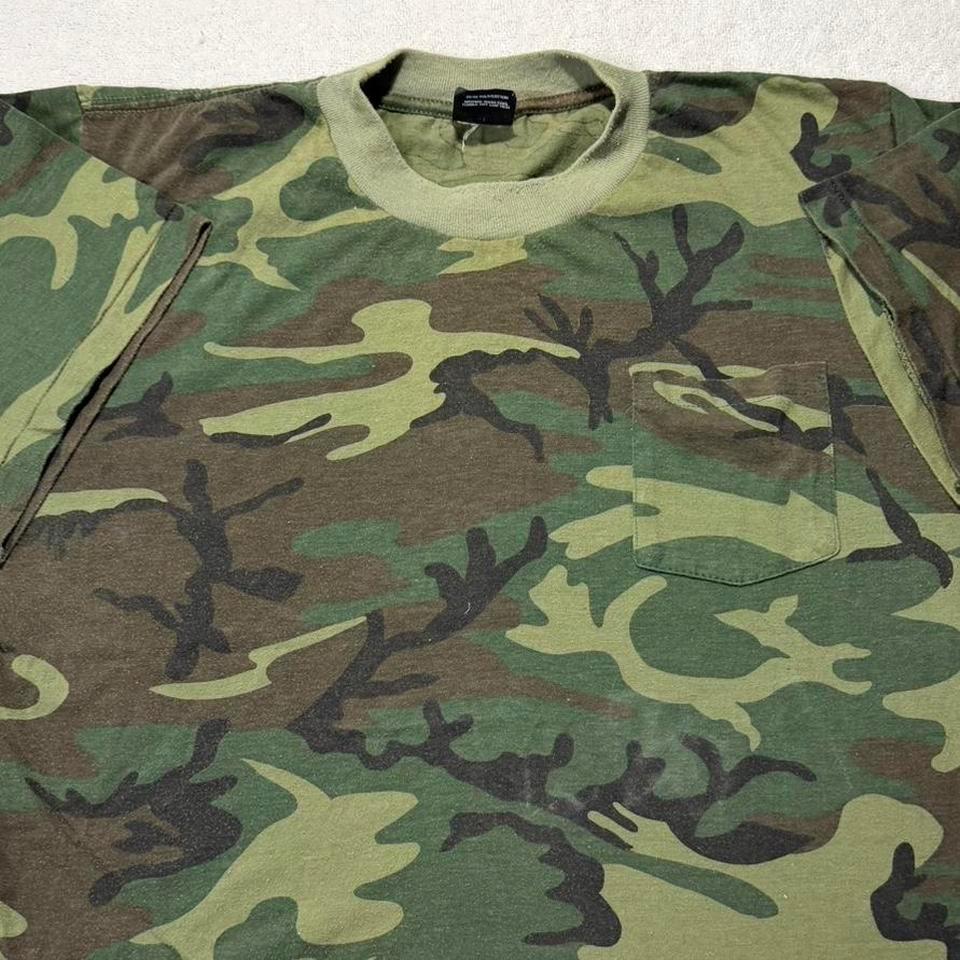 Vintage Woodland Camo Pocket T Shirt 8678