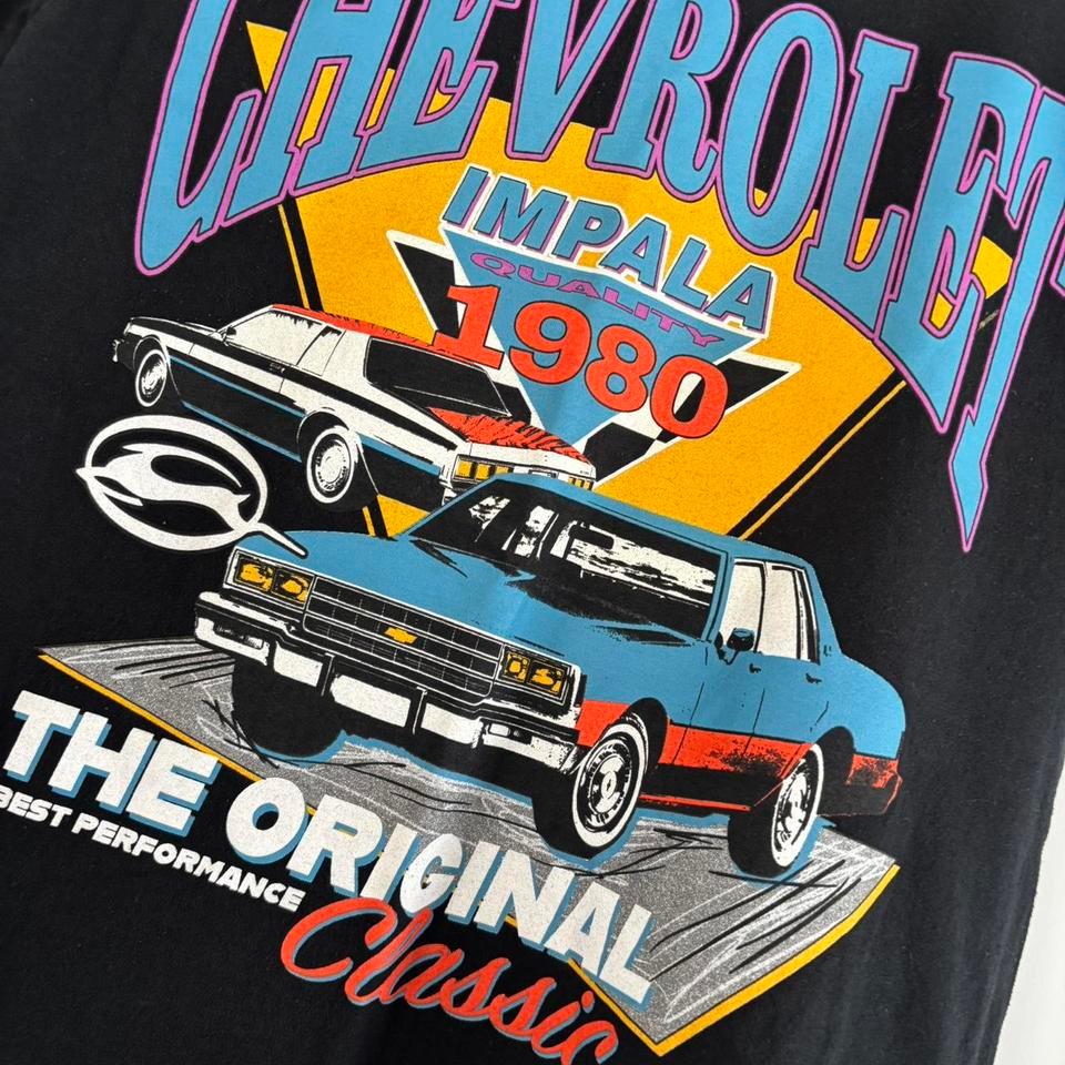 Black Chevy Impala 1980 Tee 6