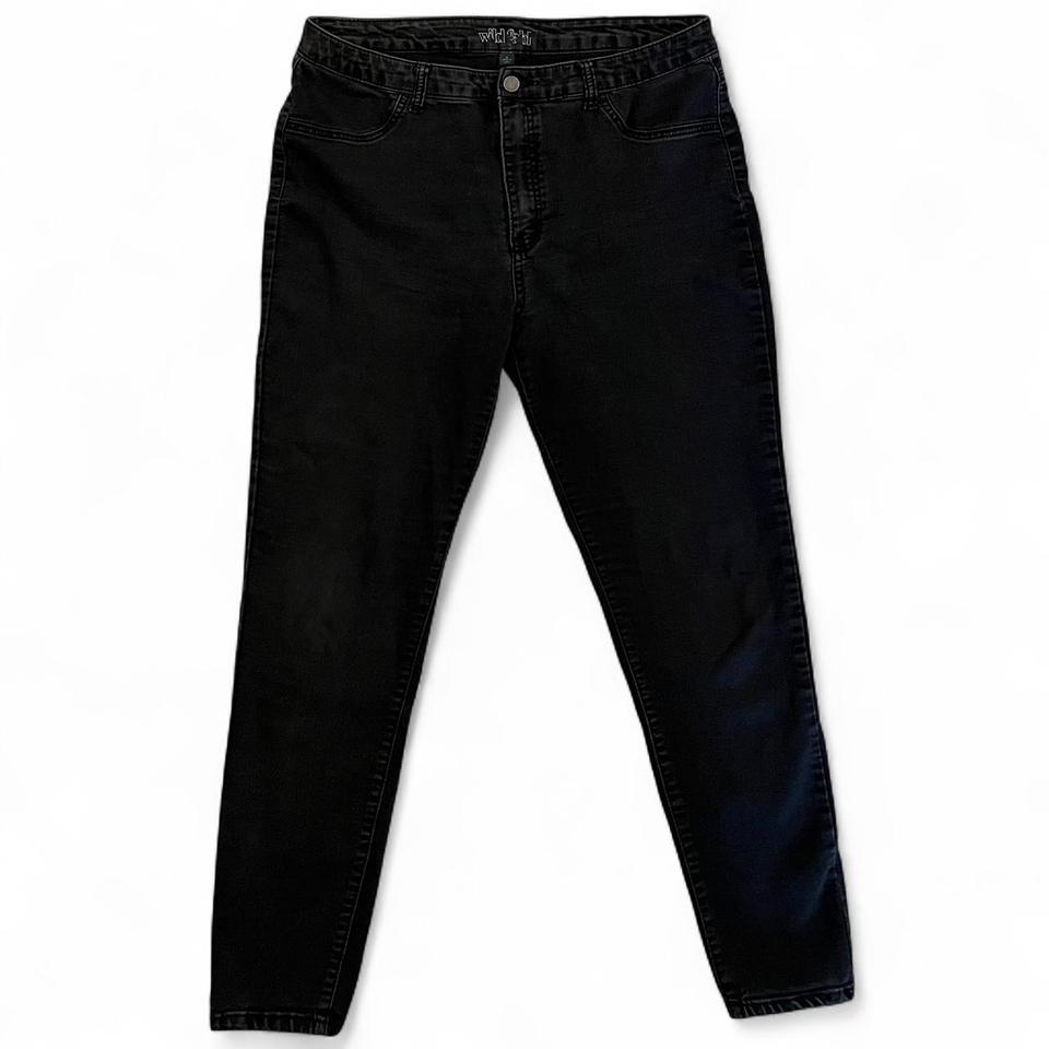 Black High Rise Skinny Jeans With