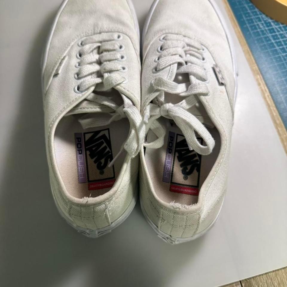 Vans White Skateboarding Sneakers Slip E084 2