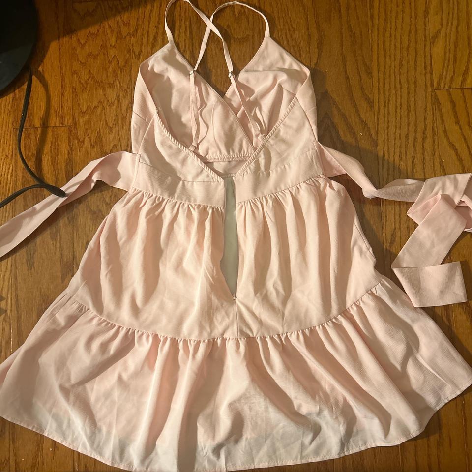 Pink Babydoll Dress With Adjustable D514 2