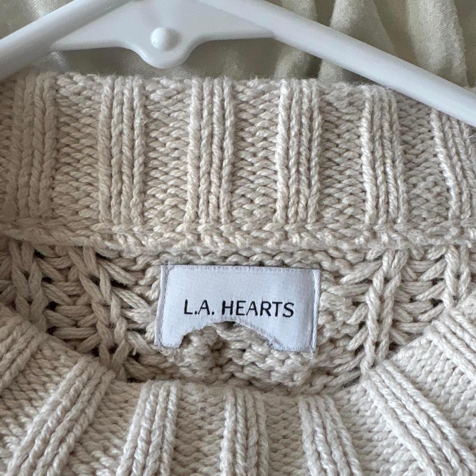 Cream Cable Knit Sweater Knitwear A83b 2