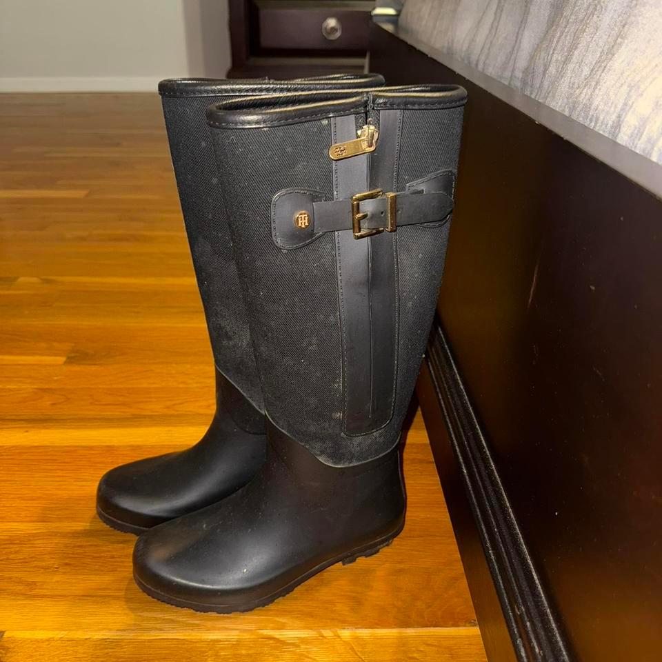 Black And Red Rain Boots 2
