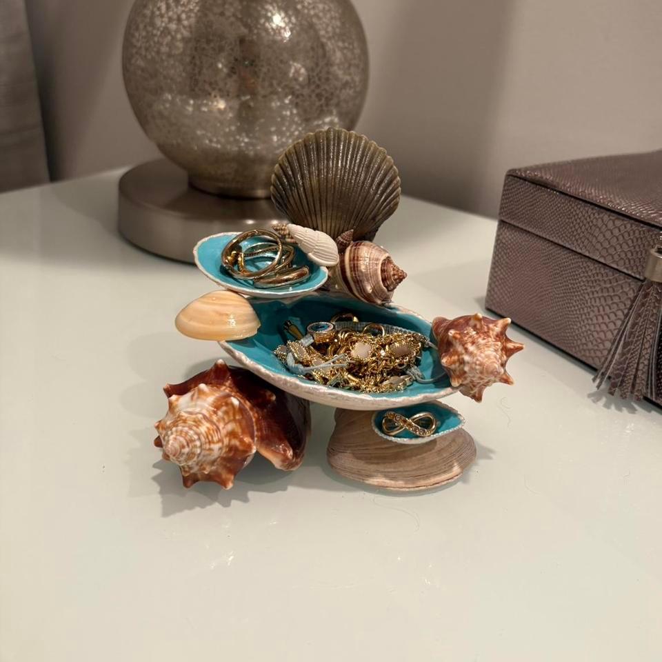 Handmade Mermaid Seashell Jewelry Holder