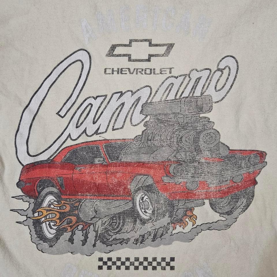 Cream Chevy Camaro Tee Musclecar E5b4 5