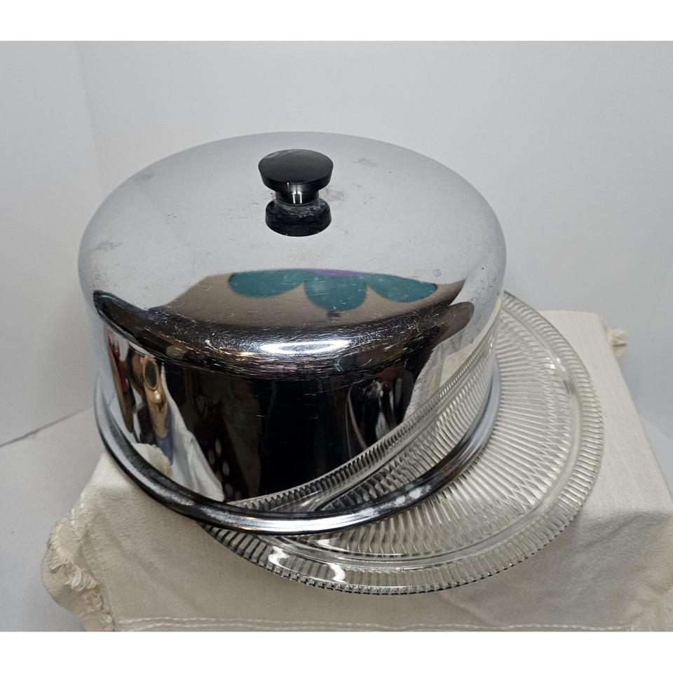 Vintage Mcm Silver Tone Metal 2