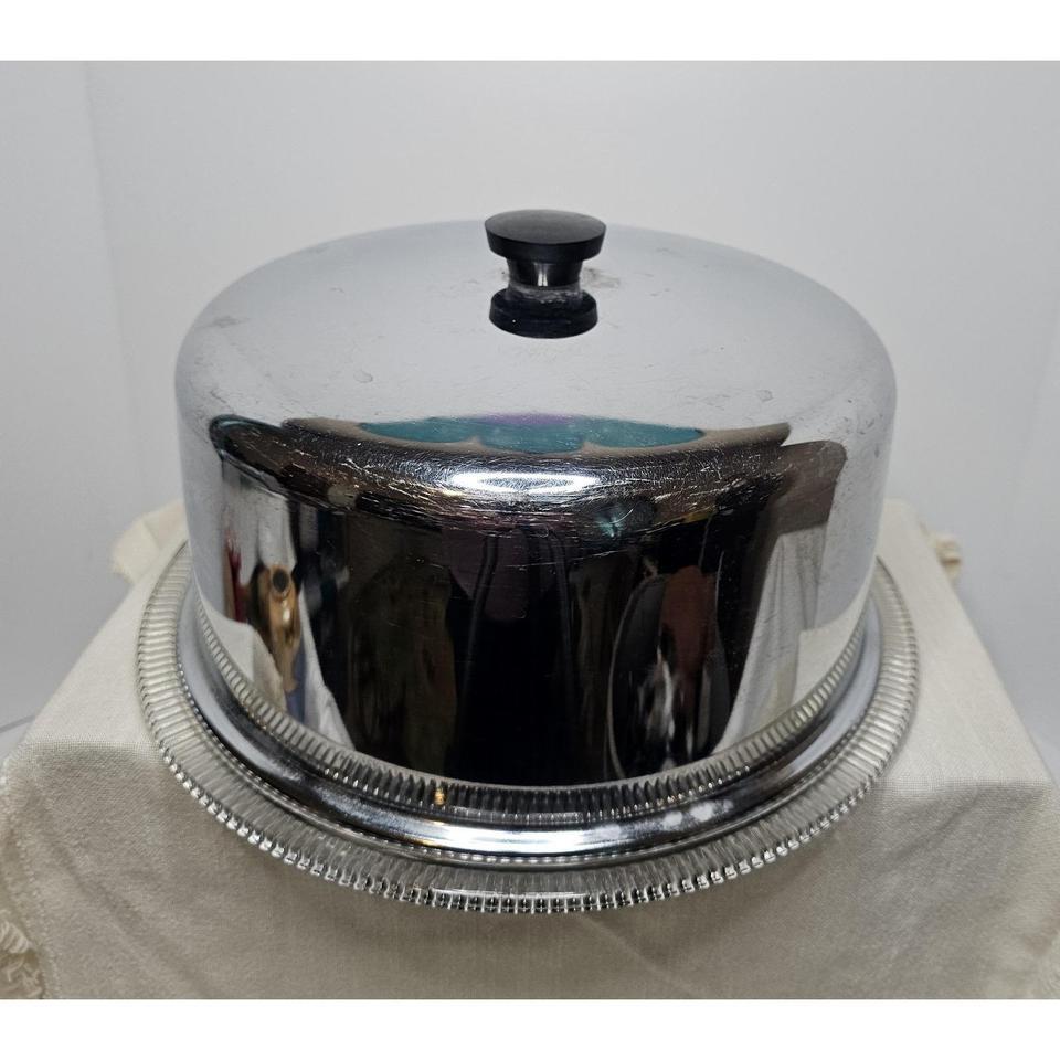 Vintage Mcm Silver Tone Metal