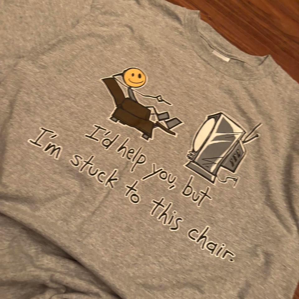 Grey Graphic Tee With Funny 2