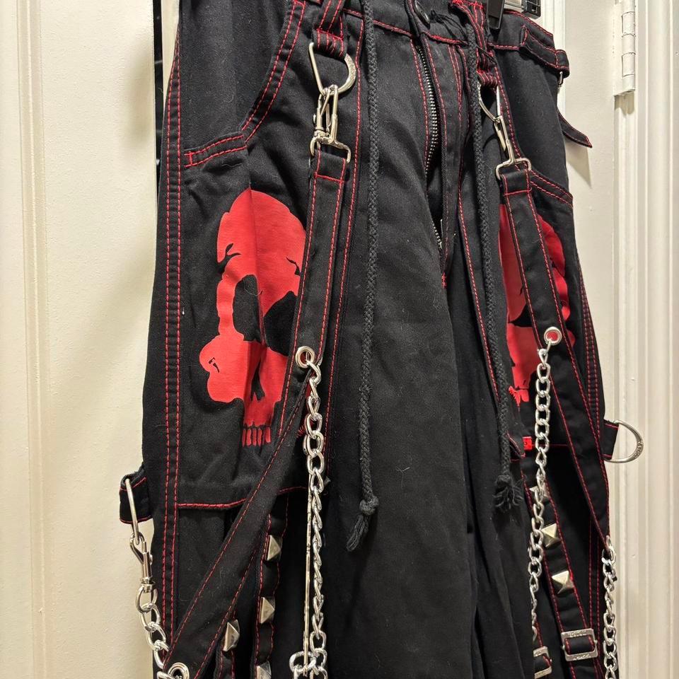 Tripp Nyc Red Skull Pants E717 2